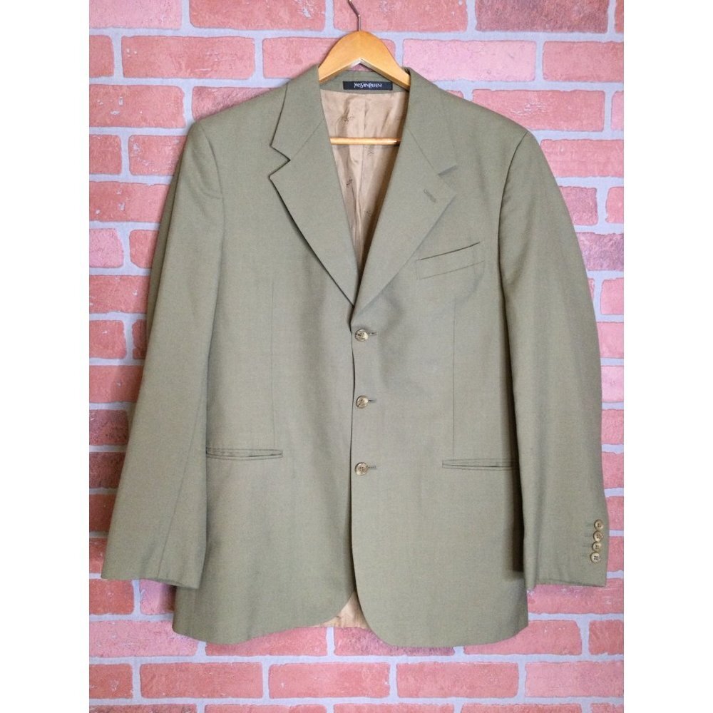 Yves Saint Laurent Men's Three-Button Blazers Sport Coat Single Breast SZ 50